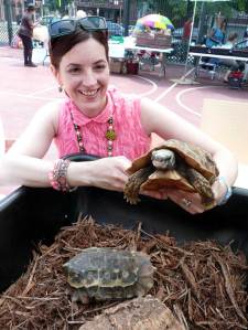Turtle lover and hingeback tortoise